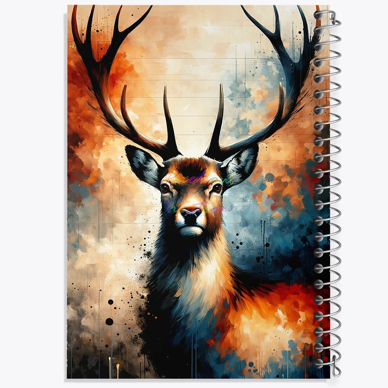 دفتر مشق 50 برگ خندالو طرح گوزن کد F644