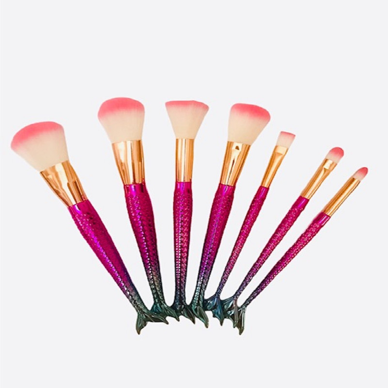 ست برس آرایشی مدل ماهی مجموعه 7 عددی