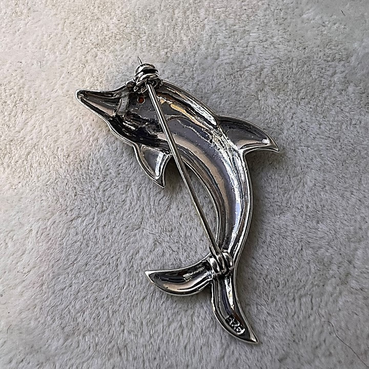 گل سینه نقره زنانه کد glsr-2452