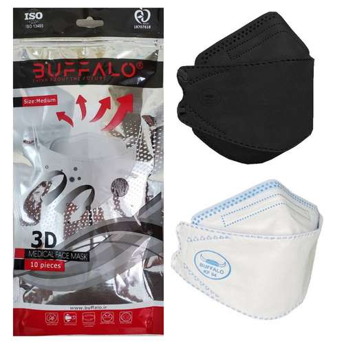ماسک تنفسی بوفالو مدل سه بعدی 5 لایه بسته 20 عددی