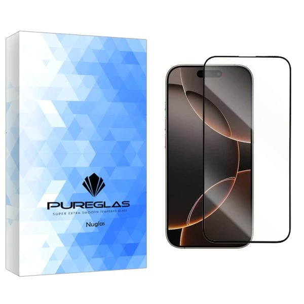 محافظ صفحه نمایش پیور گلس مدل NueGlasnewpkg مناسب برای گوشی موبایل اپل iPhone 16 Pro Max