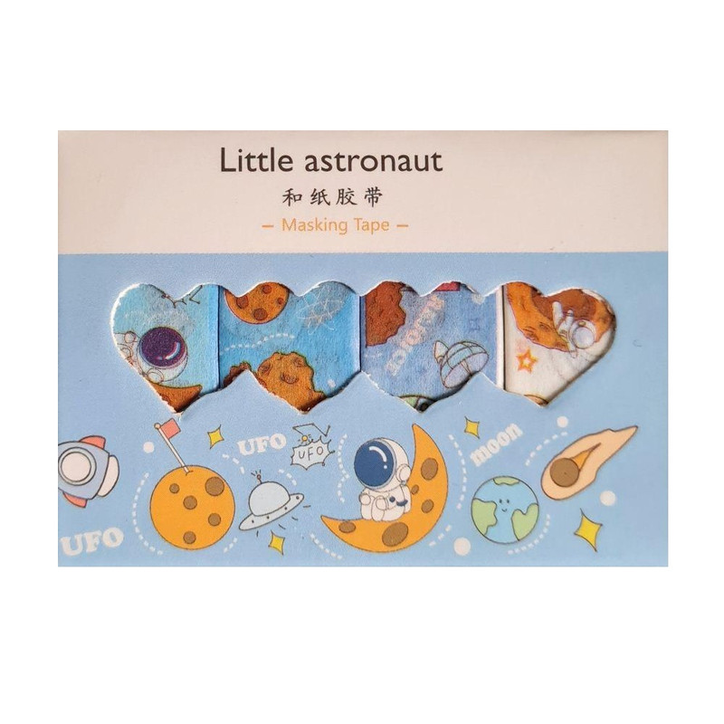 چسب نواری مدل واشی طرح فضانورد کوچولو کد 02 عرض 1.5 سانتی متر بسته 4 عددی