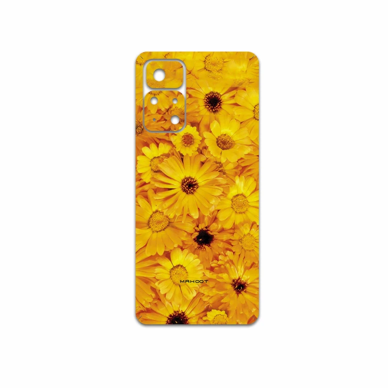 برچسب پوششی ماهوت مدل Yellow-Flower مناسب برای گوشی موبایل شیائومی Poco M4 Pro 5G