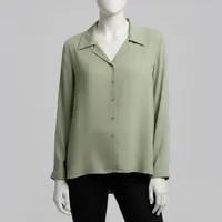 شومیز آستین بلند یقه برگردان زنانه سرژه مدل 207337