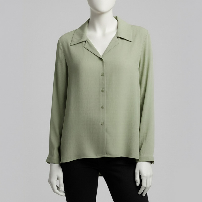 شومیز آستین بلند یقه برگردان زنانه سرژه مدل 207337