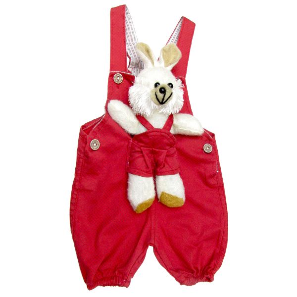 سرهمی نوزادی  مدل خرگوش رنگ قرمز