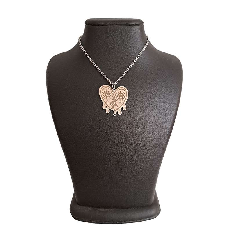 گردنبند دخترانه مدل قلب اشکی گردنبند دخترانه مدل قلب اشکی