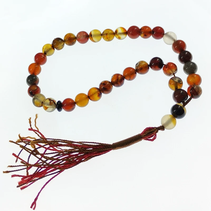 تسبیح سلین کالا مدل عقیق سلیمانی 33 دانه 8 میل cod-59