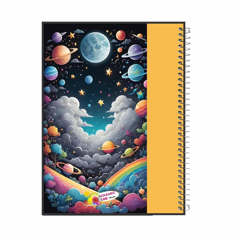دفتر مشق 100 برگ گلبرگ مدل فضانوردی کد 1636