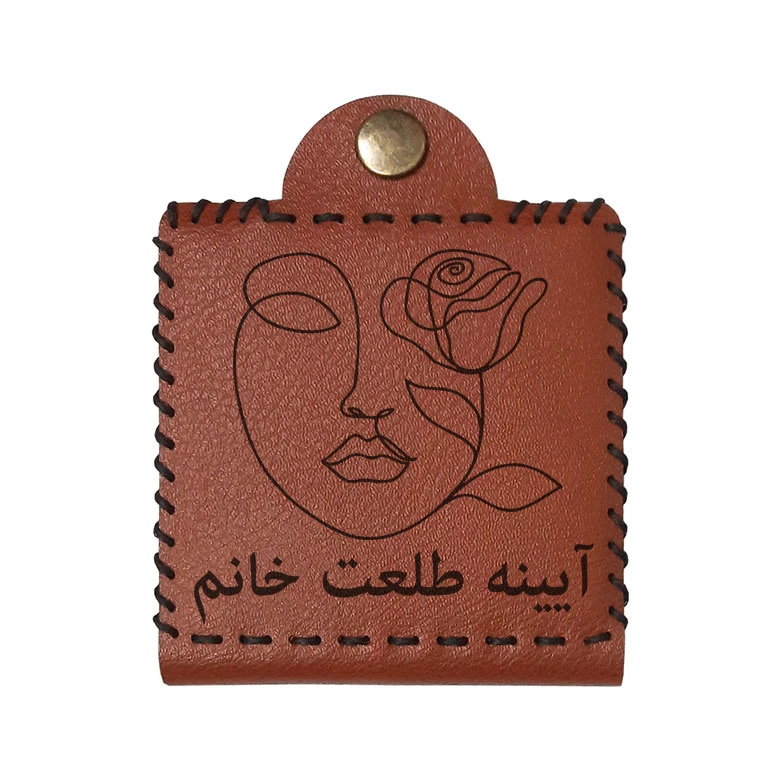 آینه جیبی مدل  اسم طلعت طرح گل