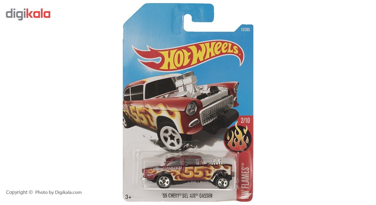 ماشین بازی متل سری هات ویلز مدل 55 Chevy Bel Air Gasser main 1 1