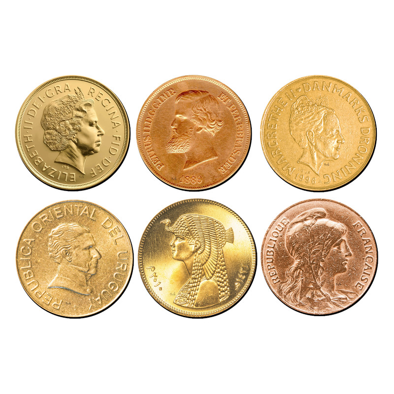 زیر لیوانی لوکسینو مدل کلکسیون سکه ها مجموعه 6 عددی