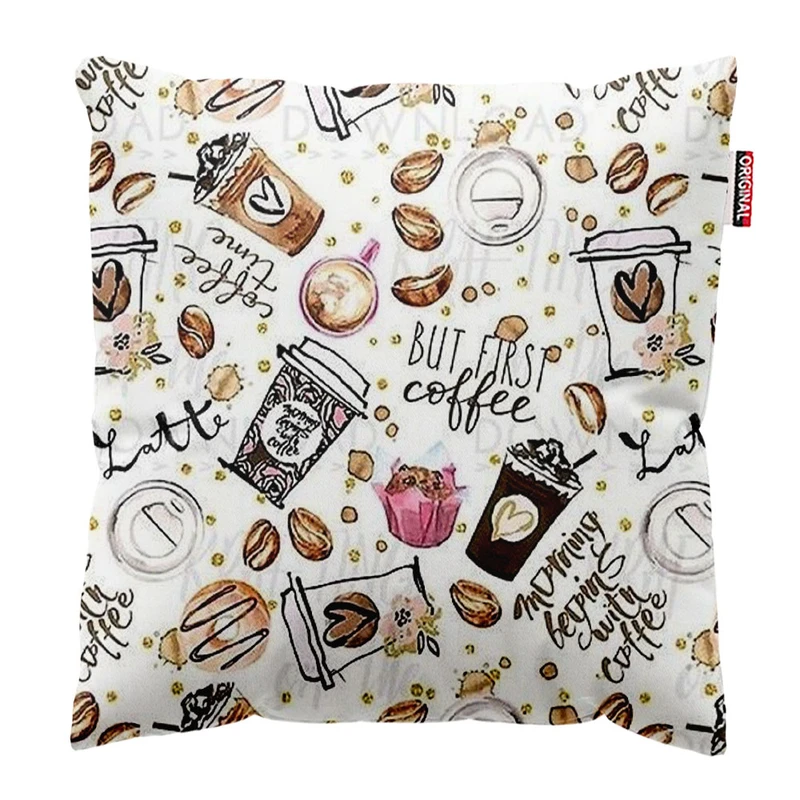 کوسن پاد آفرین طرح کافی کافه قهوه coffee کد 1567 سایز 40*40 سانتی متر