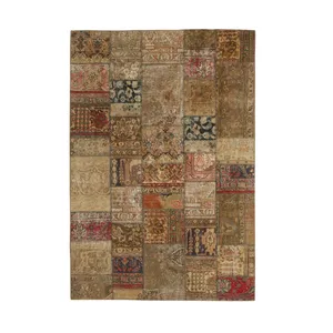  کلاژ فرش دستبافت چهار متری مدل تکه دوزی کد 540999