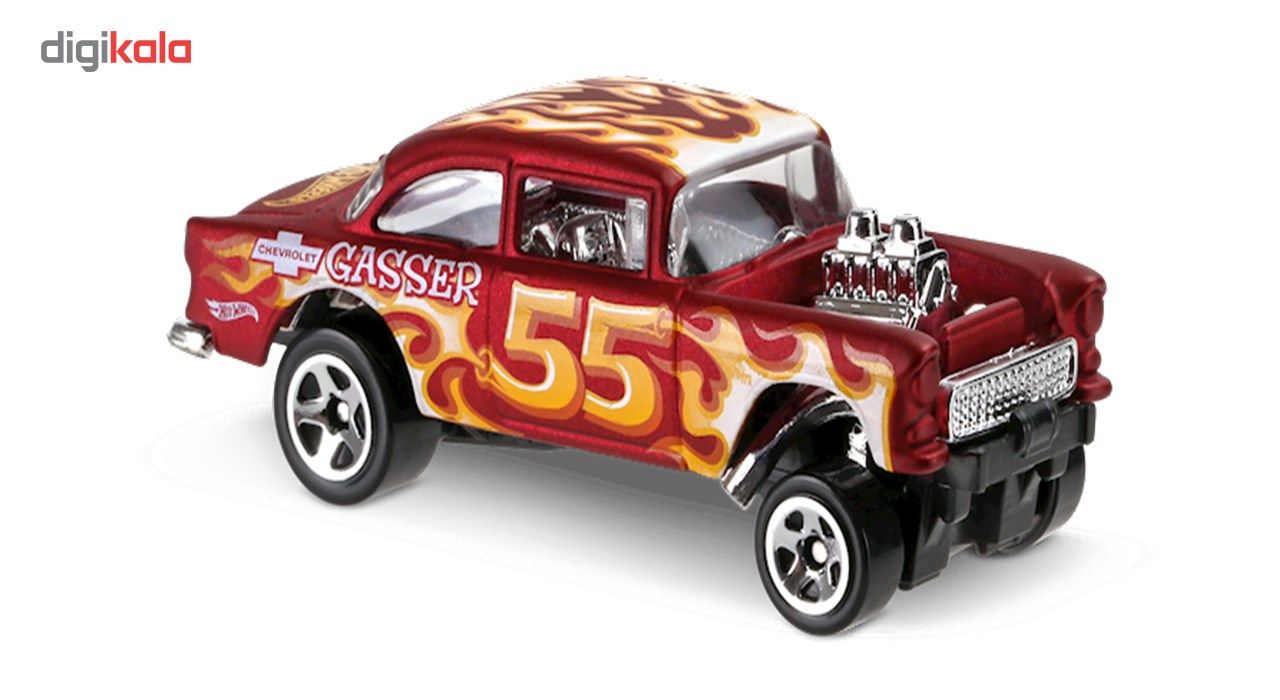 ماشین بازی متل سری هات ویلز مدل 55 Chevy Bel Air Gasser main 1 2