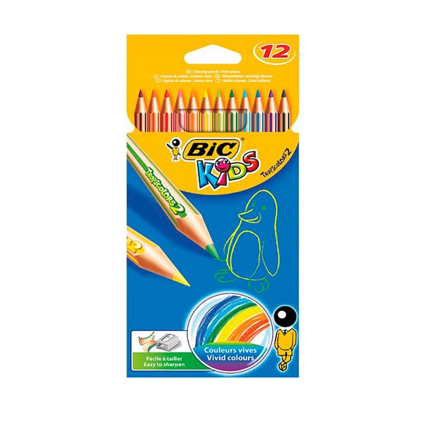 مداد رنگی 12 رنگ بیک سری کیدز مدل تروپی کالرز 2