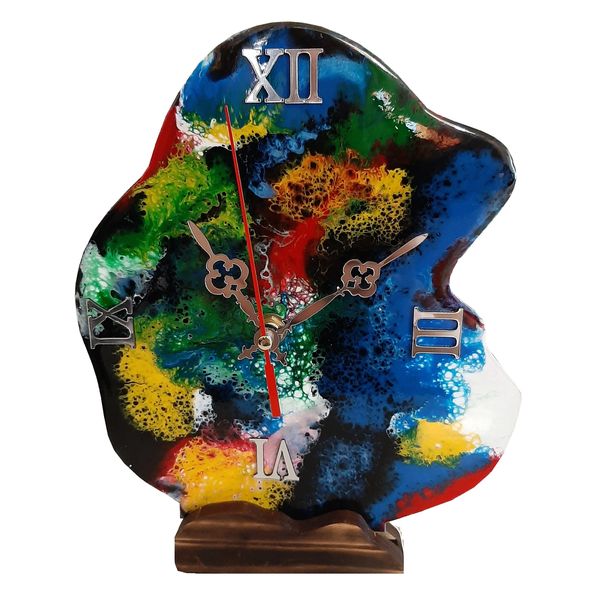 ساعت رومیزی مدل پایه دار طرح کهکشانی