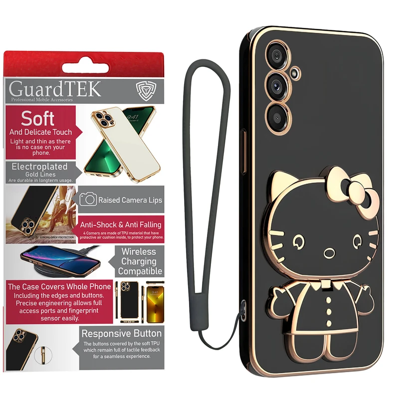 کاور گاردتک آساک مدل Kitty Strap مناسب برای گوشی موبایل سامسونگ Galaxy S24 به همراه بندآویز