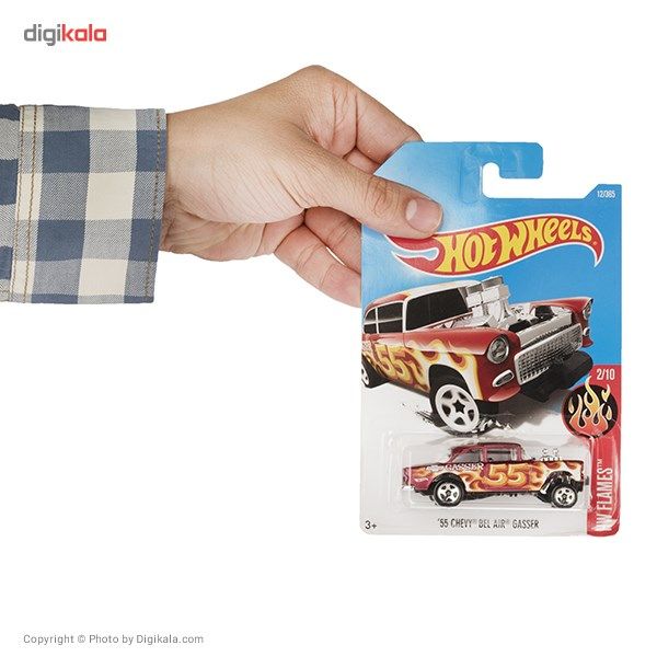 ماشین بازی متل سری هات ویلز مدل 55 Chevy Bel Air Gasser main 1 3