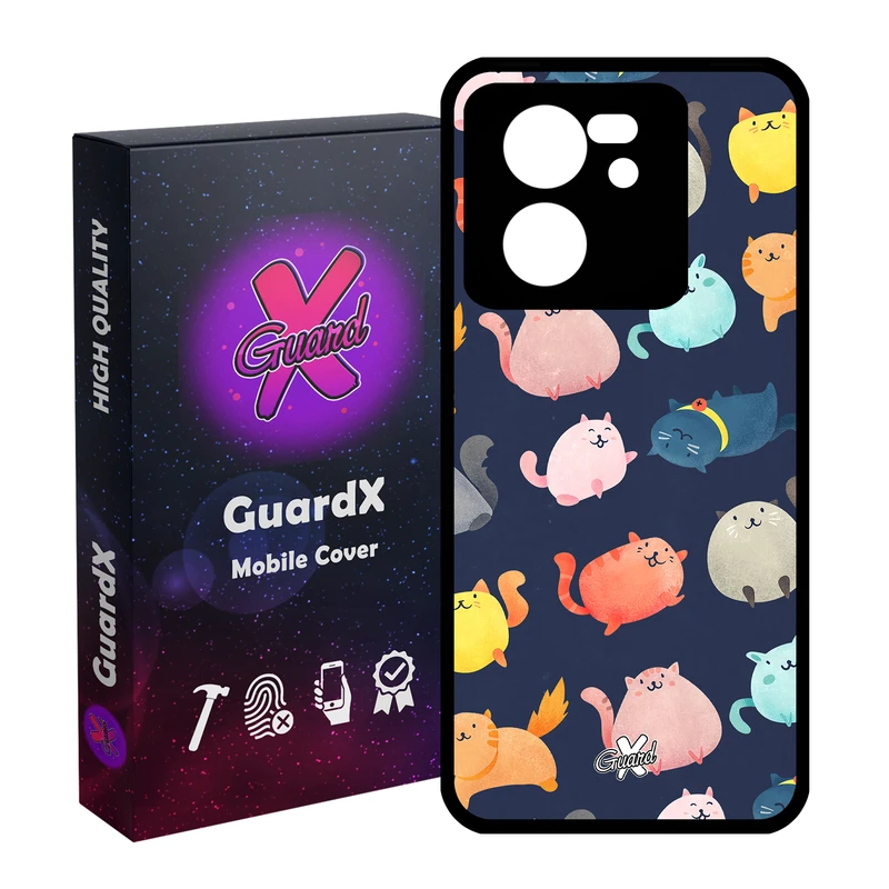 کاور گارد ایکس طرح Cats مدل Glass10173 مناسب برای گوشی موبایل شیائومی 13T/13T Pro/Redmi K60 Ultra