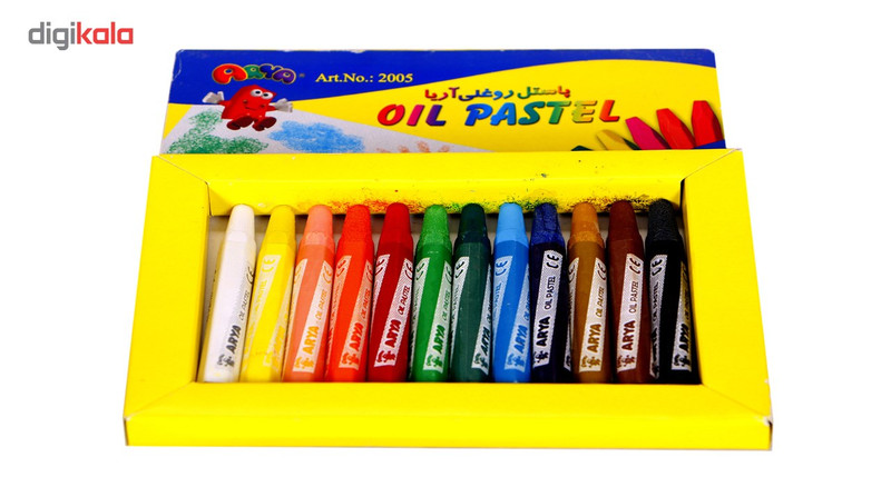 پاستل روغنی 12 رنگ آریا ARYA PASTEL