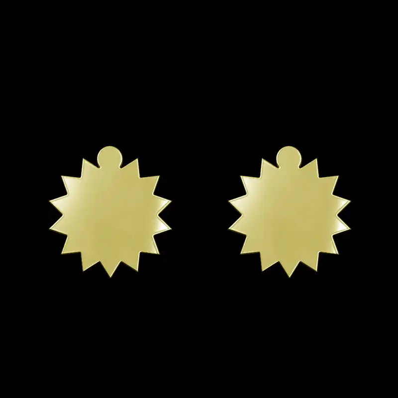 گوشواره طلا 18 عیار زنانه مدوپد مدل ستاره کد GA1-15610