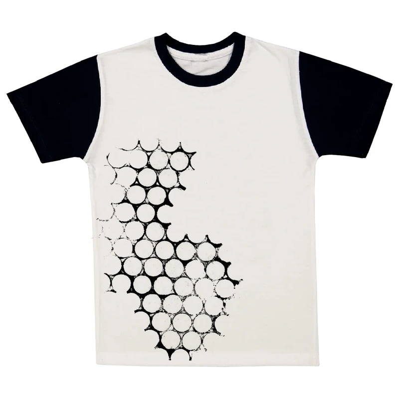 تی شرت آستین کوتاه پسرانه مدل انتزاعی A210