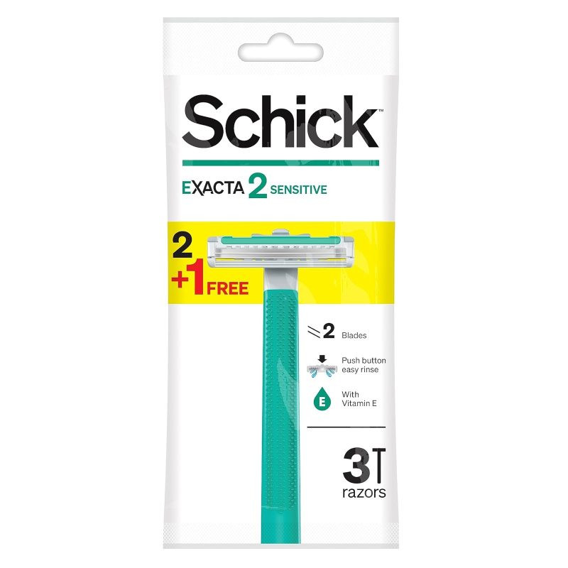خود تراش شیک مدلEXACTA 2 SENSITIVEبسته 3 عددی