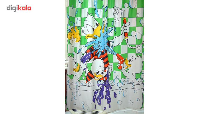 پرده حمام فرش مریم مدل Donald Duck - سایز 200 × 180 سانتی متر