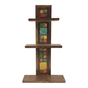طبقه چوبی دیواری گالری ره آورد  کد 0015