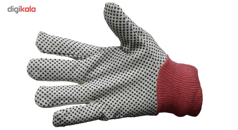 دستکش ایمنی مدل خالدار بسنه 12 جفتی