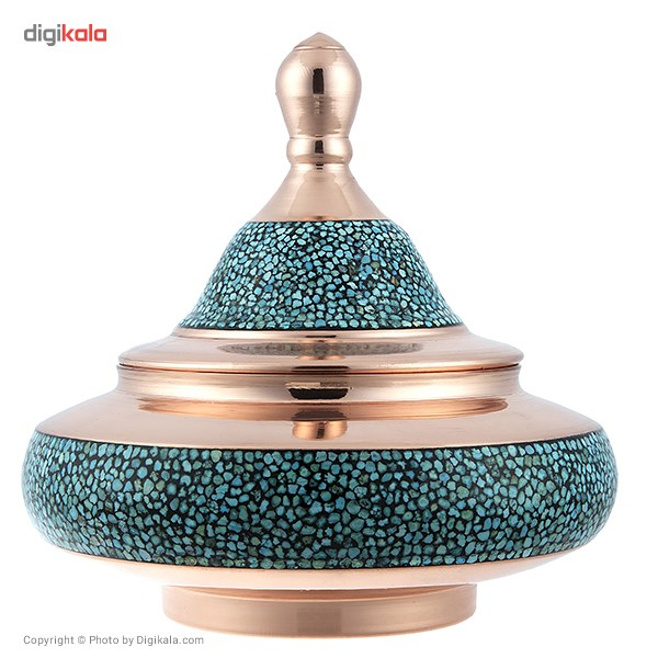 شکلات خوری فیروزه کوب کارگاه رستا طرح بشقاب پرنده ارتفاع 21 سانتی متر