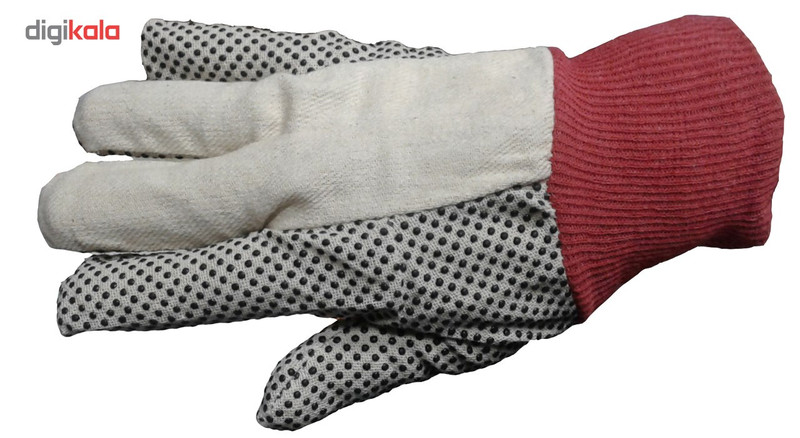 دستکش ایمنی مدل خالدار بسنه 12 جفتی