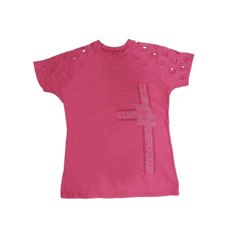 تی شرت آستین کوتاه زنانه مدل ویسکوز لیزری