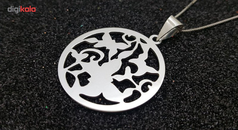 گردنبند نقره ایران شاپ مدل پروانه ترمه