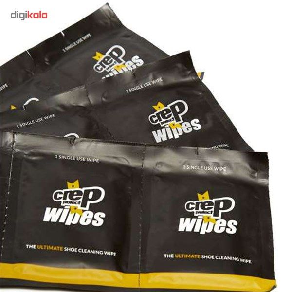 دستمال تمیز کننده کفش کرپ مدل Wipes بسته 12 عددی - کرپ پروتکت