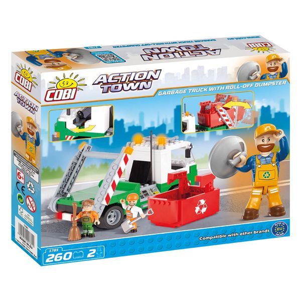ساختنی کوبی مدلAction Town - Garbage Truck with Roll- Off Dumpster - ساختنی کوبی مدلAction Town - Garbage Truck with Roll- Off Dumpster -