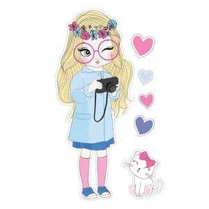 استیکر دیواری کودک تُکتم مدل love girl کد12