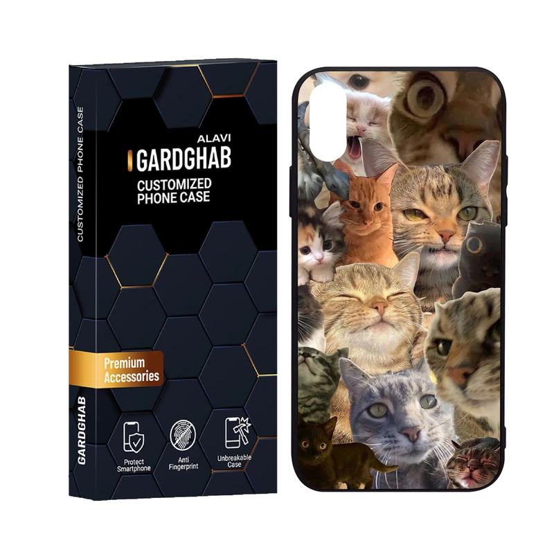 کاور گارد قاب علوی مدل دورژله پشت گلس حیوانات  مناسب برای گوشی موبایل اپل iPhone X / XS
