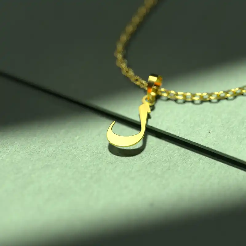 گردنبند طلا 18 عیار زنانه مدوپد مدل حرف ل کد I3-1-1219