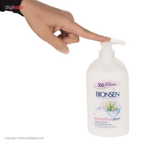 صابون مایع بایونسن مدل Sensitive Skin حجم 500 میلی لیتر
