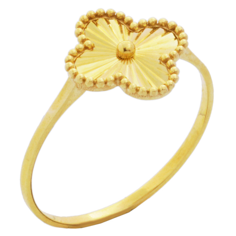 انگشتر طلا 18 عیار زنانه با طرح ونکلیف طلای مستجابی کد 40453 سایز 54