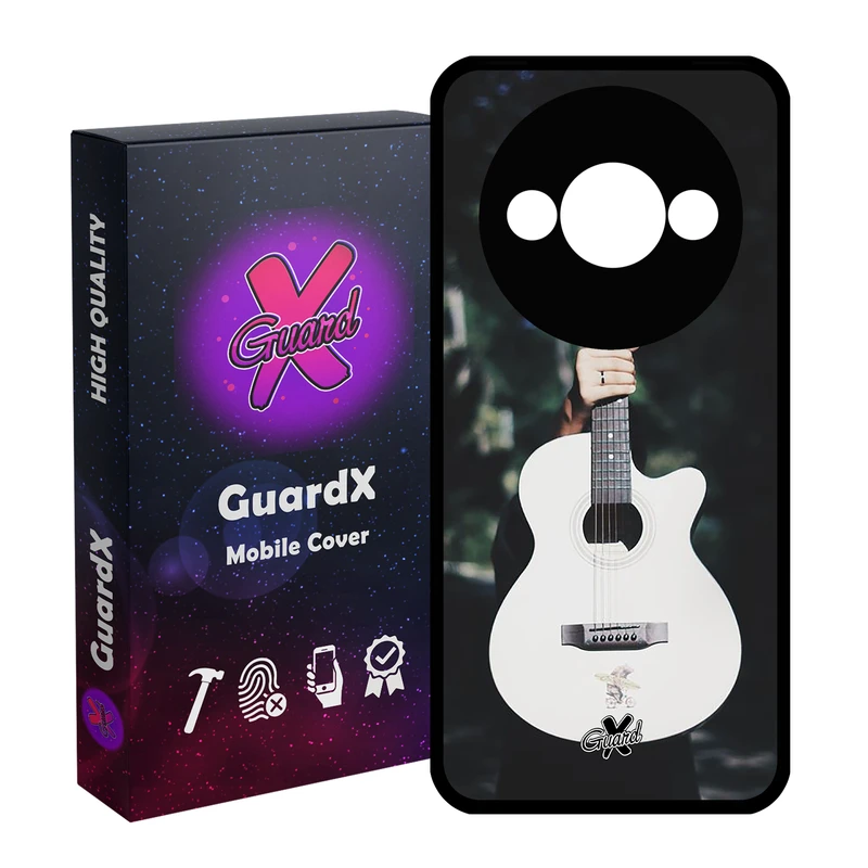 کاور گارد ایکس طرح گیتار مدل Glass10263 مناسب برای گوشی موبایل شیائومی Redmi A3 4G/ A3X 4G/ Poco C61