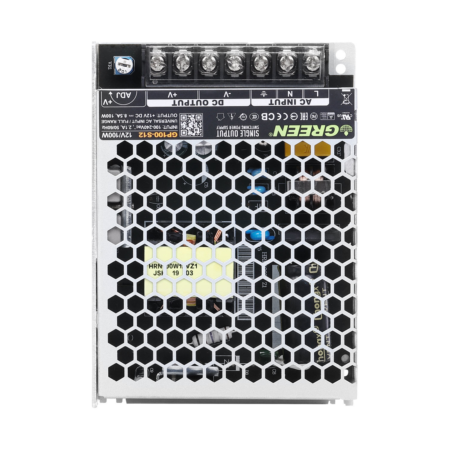 منبع تغذیه سوئیچینگ 12 ولت 8 آمپر گرین مدل GP100-S12