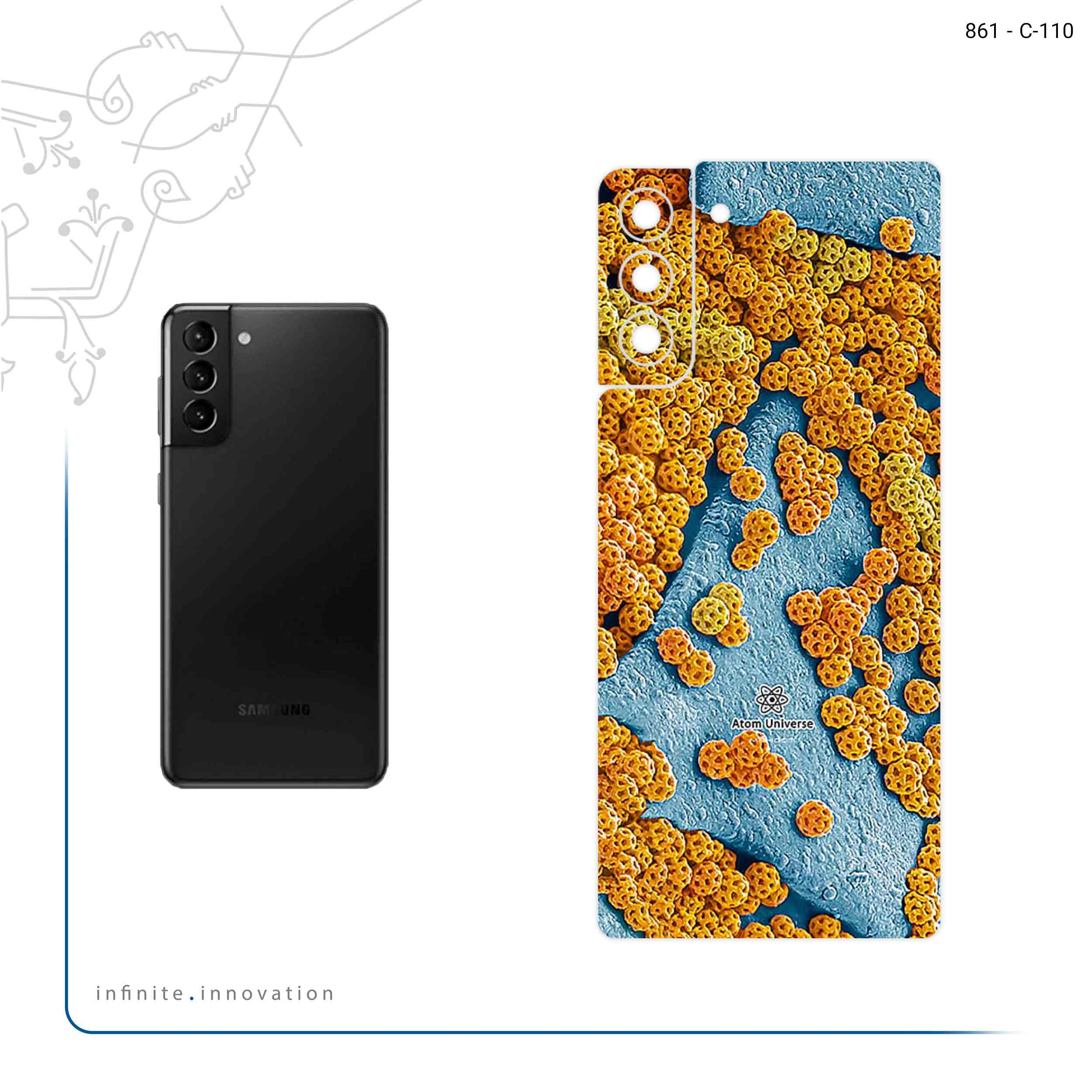 برچسب پوششی ماهوت مدل Atom Universe 7 مناسب برای گوشی موبایل سامسونگ Galaxy S21 Plus 5G