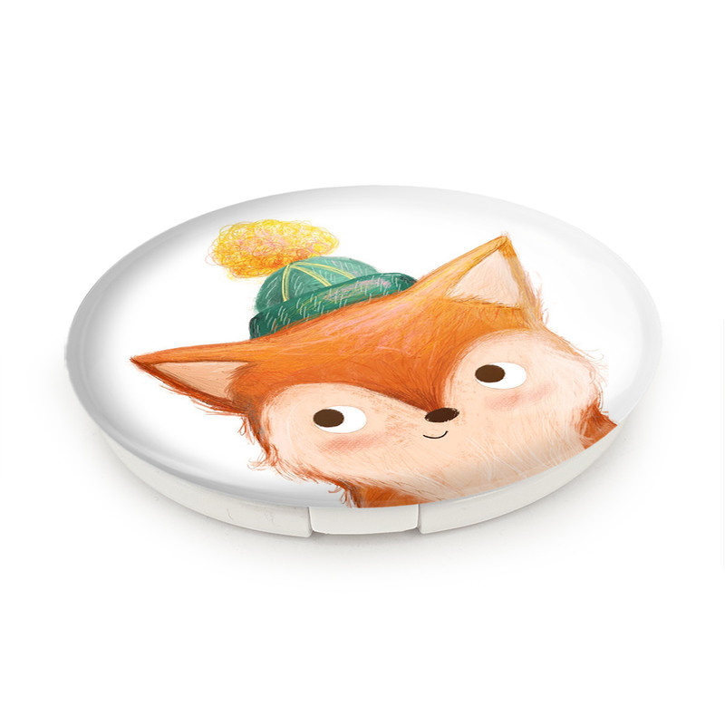 آینه جیبی خندالو طرح روباه مدل تاشو کد 5242