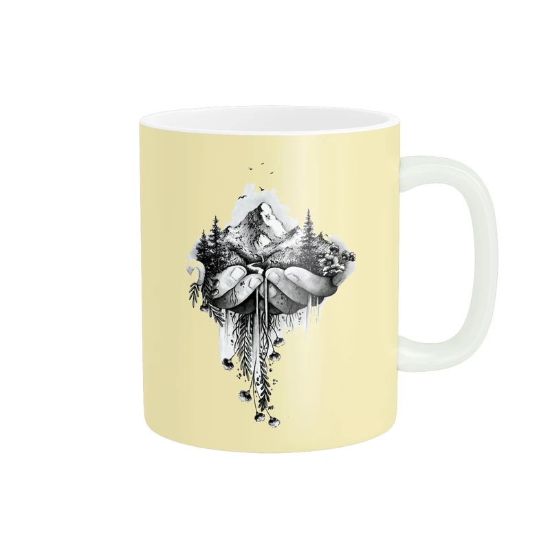 ماگ طرح طراحی گرافیکی کوهستان کد 1321