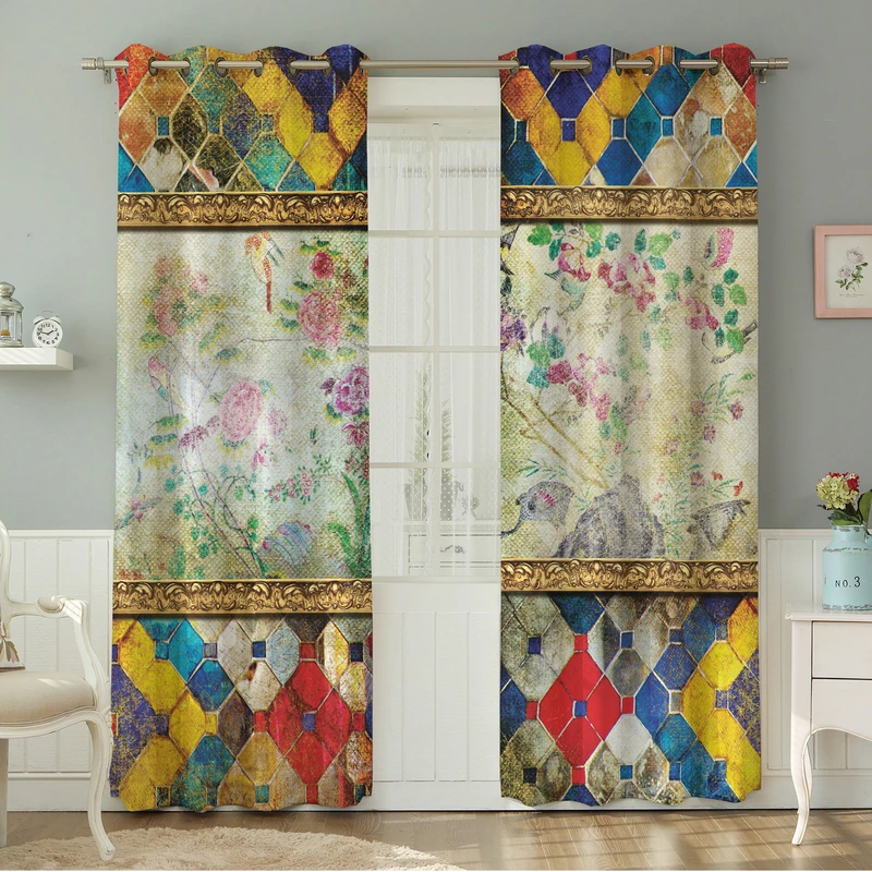 پرده نیروانا طرح مدرن  مدل هازان کد 4710 سایز 140×280 سانتی متر