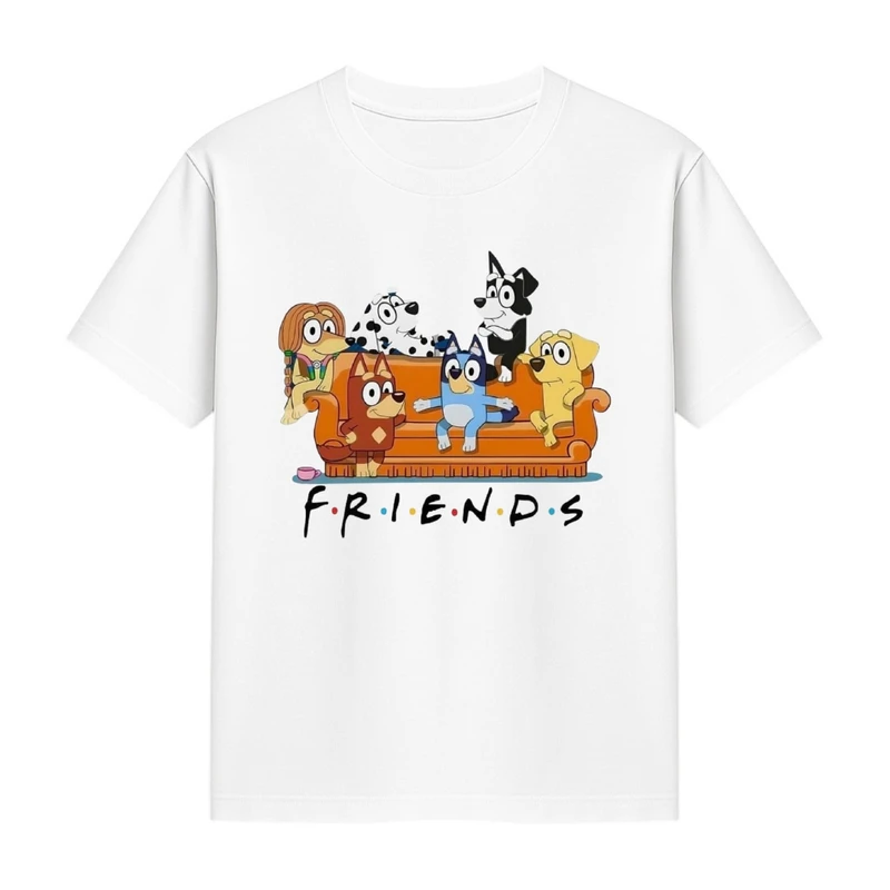 تی‌شرت آستین کوتاه دخترانه مدل دوستان حیوانی کد p2 