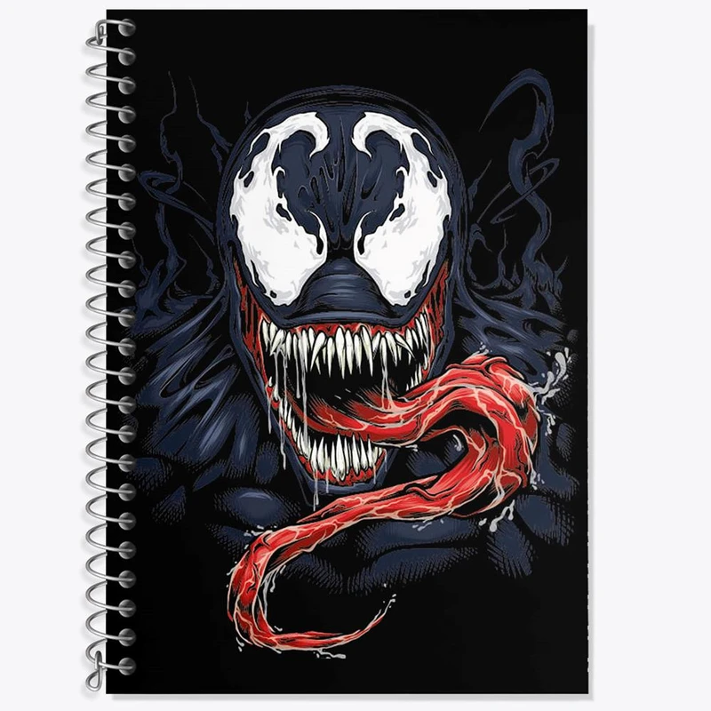 دفتر زبان 50 برگ خندالو مدل دو خط طرح ونوم Venom کد 27324